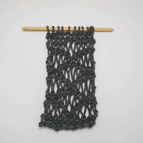 Create this chunky large wall hanging using our chunky wool merino bumps of Plump & Co 1 ply yarn, with Giant crochet hook from Plump & Co. In New Zealand and Australia. With chunky wool merino knits and layers of textures for your home inspiration.