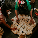 Learn to extreme crochet with guest teacher Pony Mctate using giant merino wool yarn and XXL crochet hooks from Plump & Co. Plump & Co workshops available nationwide in New Zealand, Australia, USA and more. Our yarns and needles and giant crochet hooks are made in New Zealand. 