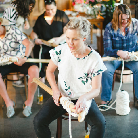 Learn to knit using giant yarn and XXL knitting needles at Plump & Co giant knitting workshops. Plump & Co workshops available nationwide in New Zealand, Australia, USA and more. Our chunky yarns and needles are made in New Zealand.