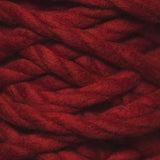 Plump & Co's giant yarn in red 2 ply. Use our plumptious XXL New Zealand merino wool with our giant knitting needles or extreme crochet hooks to make your own chunky knit blanket or throw. Perfect for arm knitting. Individual bumps and extreme knitting kits available. Worldwide shipping, free shipping to New Zealand and Australia!