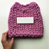 Plump & Co pussy hat by the Knitter. Knit your own with a DIY knitting kit by Plump & Co