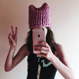 Plump & Co pussy hat by the Knitter