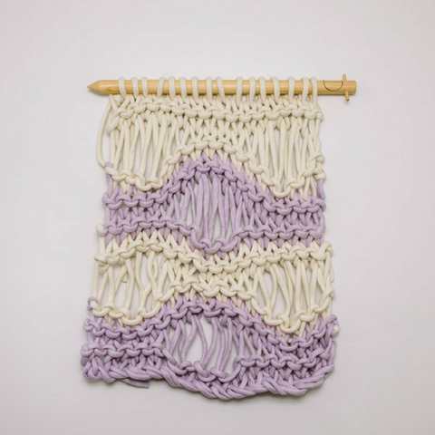 Create this chunky large seafoam wall hanging using our chunky wool merino bumps of Plump & Co 1 ply yarn, with Giant crochet hook from Plump & Co. In New Zealand and Australia. With chunky wool merino knits and layers of textures for your home inspi