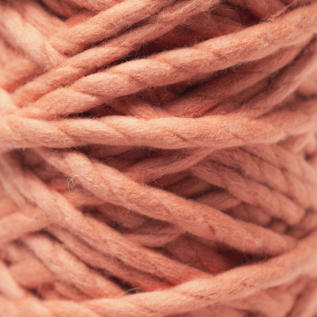 Plump & Co's giant yarn in Apricot Coral Orange 2 ply. Use our plumptious XXL New Zealand merino wool with our giant knitting needles or extreme crochet hooks to make your own chunky knit blanket or throw. Perfect for arm knitting. Worldwide shipping, free shipping to New Zealand and Australia!