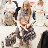 Learn to knit using giant yarn and XXL knitting needles at Plump & Co giant knitting workshops. Plump & Co workshops available nationwide in New Zealand, Australia, USA and more.