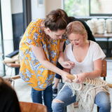 Learn to knit using giant yarn and XXL knitting needles at Plump & Co giant knitting workshops. Plump & Co workshops available nationwide in New Zealand, Australia, USA and more.