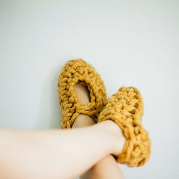 Crochet your own cosy slippers using 100% pure merino wool