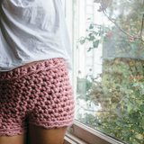 Crochet booty shorts using chunky Plump & Co chunky yarn